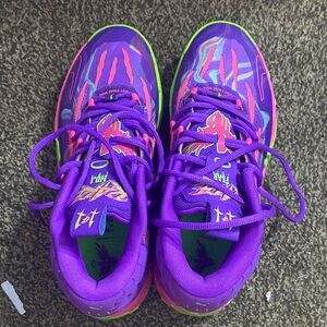 LaMelo ball toxic Purple and Green a basketball shoes